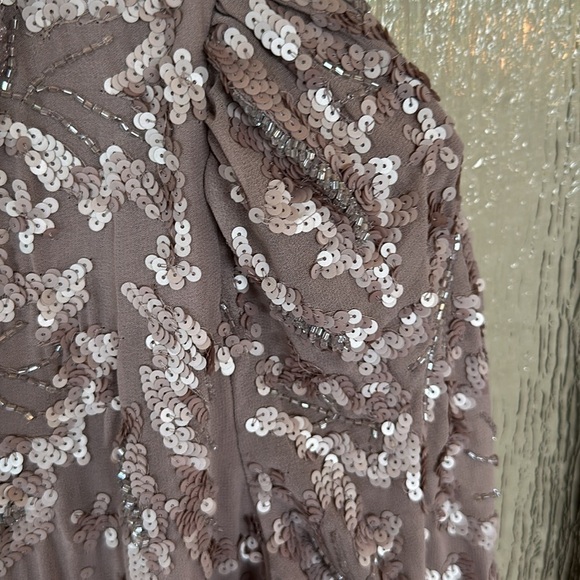 Mac Duggal EMBELLISHED HIGH NECK PUFF SLEEVE FITTED DRESS size 16 NEW $498 - Picture 16 of 16